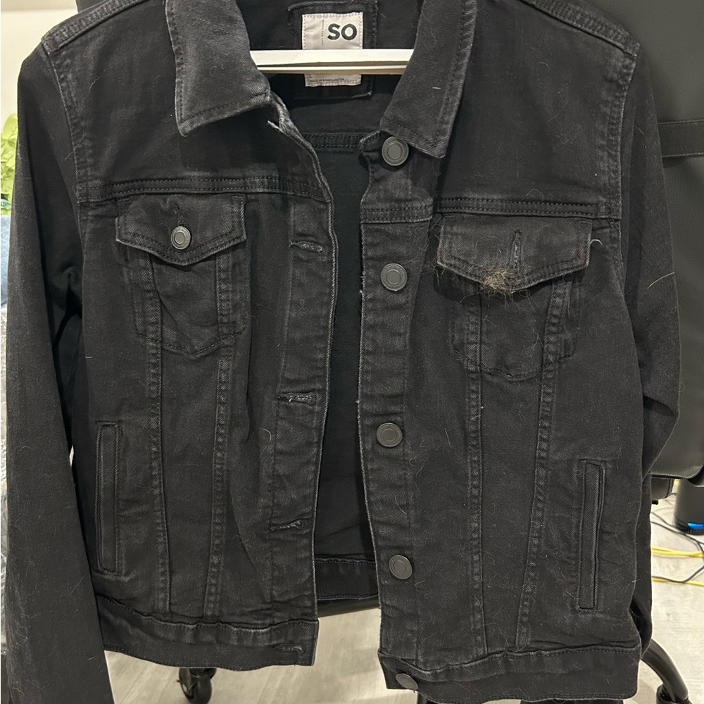 SO Women's Black Jean Jacket